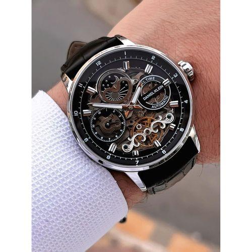 Daniel Klein Deri Kordon Otomatik Mekanizma Metap Ve Güneş Kadranlı Erkek Kol Saati+Bileklik 14013.1