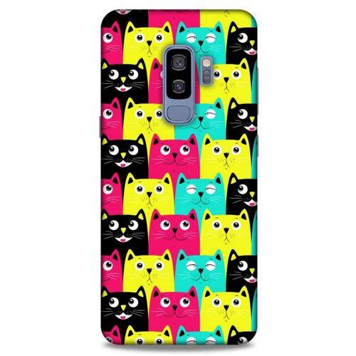 Lopard Samsung Galaxy S9 Plus Uyumlu Kılıf Kediler (40) Fit Silikon Kılıf Minnak