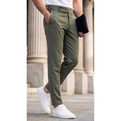 Erkek Toka Detaylı Oldmoney Kumaş Pantolon