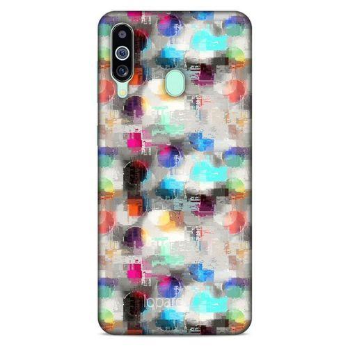 Samsung Galaxy M40 Kılıf Pastel Renkler (8) Baskılı Kılıf Turkuaz Beyaz