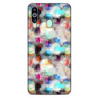 Samsung Galaxy M40 Kılıf Pastel Renkler (8) Baskılı Kılıf Turkuaz Beyaz