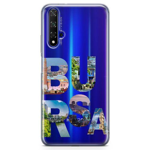 Huawei Nova 5t Kılıf Bursa Gezi Arka Kapak Koruma Desenli Full Koruyucu