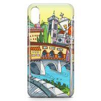 Apple iPhone X Kılıf Floransa Romantik Arka Kapak Koruma Desenli Full Koruyucu