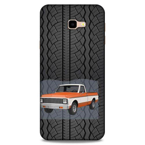 Lopard Samsung Galaxy J4 Plus Uyumlu Kılıf PickUpX (11) Tam Koruma Turuncu Beyaz