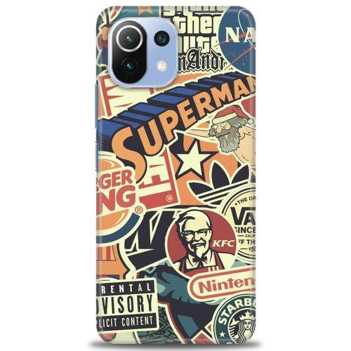 Xiaomi Mi 11 Lite Kılıf HD Baskılı Kılıf - Superman + Tam Ekran Koruyucu
