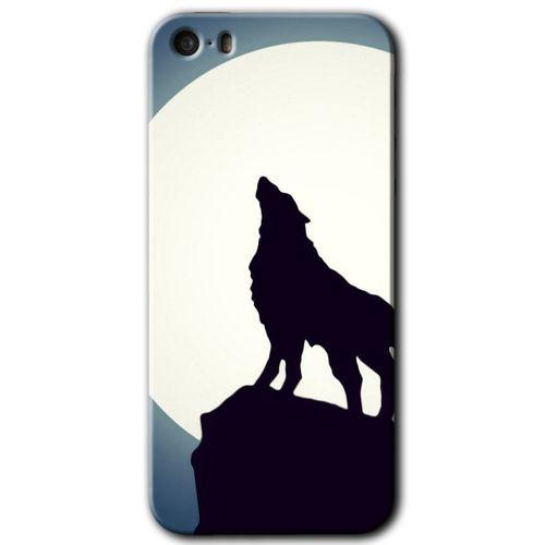 MRCİLETİSİM iPhone 5 Kılıf HD Desen Baskılı Arka Kapak + Temperli Cam - Dolunay Bozkurt