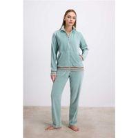 Kadife Dokulu Uzun Kollu Sweatshirt Ve Pantolon Takımı