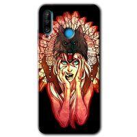 MRCİLETİSİM Huawei P30 Lite Kılıf Baskılı Kapak - Kurt Kız + 5D Tam Kaplayan Cam