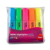 NOKİ NEON FOSFORLU KALEM 5'li PVC POŞET