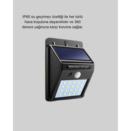 Güneş Enerjili 20 Led Hareket Sensörlü Lamba – Ip65 Su Geçirmez Dış Mekan Aydınlatma