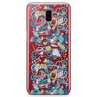 Samsung Galaxy J6 Plus Kılıf Doodle Banyo Aksesuarları Arka Kapak Koruma Desenli Full Koruyucu