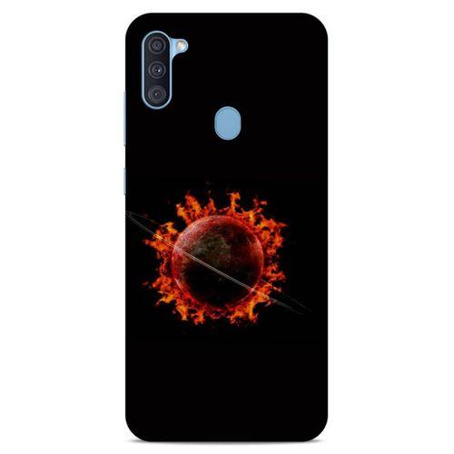 Lopard Samsung Galaxy A11 Uyumlu Kılıf FireX (47) Crystal Flex Kılıf Satürn Ateşi