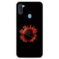 Lopard Samsung Galaxy A11 Uyumlu Kılıf FireX (47) Crystal Flex Kılıf Satürn Ateşi