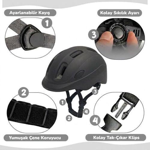 Kask Çocuk İmpact Kiddo, Siyah, Small