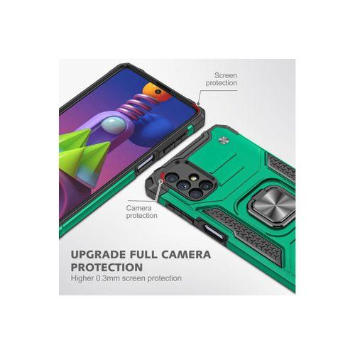 Newface Samsung Galaxy M51 Kılıf Zegna Yüzüklü Silikon Kapak - Koyu Yeşil