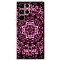 Samsung Galaxy S22 Ultra HD Baskılı Kılıf + 9D Tam Ekran Koruyucu - Mandala Patterns Kaleidoscope