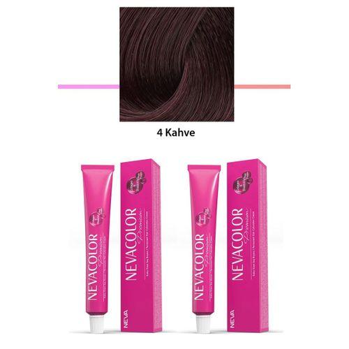 2 li Set Premium 4 Kahve - Kalıcı Krem Saç Boyası 2 X 50 g Tüp