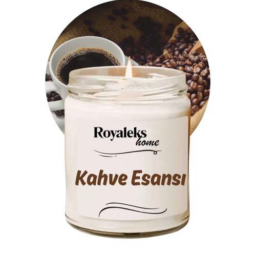 Doğal Özel Seri Kokulu Dekoratif Kavanoz Mum 210 cc - Kahve Kokusu Esansı - RYL
