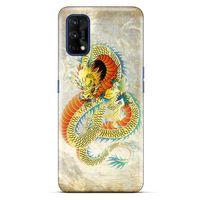 Samsung Galaxy A32 Kılıf Dragons (21) Koruyucu Kapak Ejderha Dövme Sarı