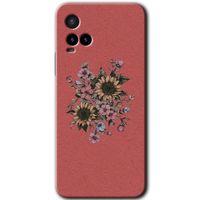 Vivo Y21s Kılıf HD Desen Baskılı Arka Kapak - Retro Çiçek