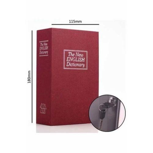 Kitap Görünümlü Gizli Kasa Büyük Boy Anahtarlı Kilitli Para Kasası