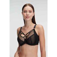 Kadın Tüllü Balenli Desteksiz Dolgusuz Yaka Detaylı Toparlayıcı Küçültücü Sütyen