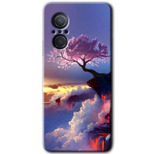 Potkal Hediye Fabrikası Huawei Nova 9 SE Kılıf HD Desen Baskılı Arka Kapak - Wash Red Wall