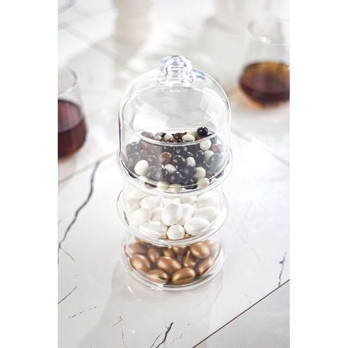 Paşabahçe Villa Patisserie 3 Katlı Cam Kurabiyelik Büyük Boy