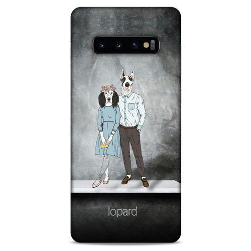 Samsung Galaxy S10 Plus Kılıf FunnyMaX (46) Core Armor Kılıf Antrasit Köpek