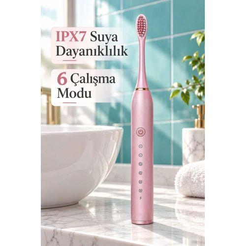 Pembe Şarjlı Diş Fırçası 500 Mah Bataryalı