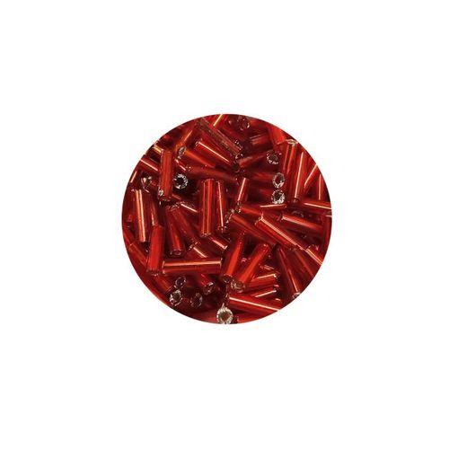 Uzun Boru Kesme Boncuk Çap 2mm Uzunluk 10 mm - 60 Gram - Şeffaf Kırmızı - BNC299