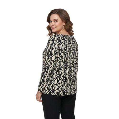 Kadın V Yaka Modelli Baskılı Bluz BGL-ST05102