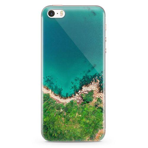 Apple iPhone SE Kılıf Mavi Tur Arka Kapak Koruma Desenli Full Koruyucu