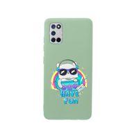 Oppo A52 Have Fun Premium Silikonlu Yeşil Telefon Kılıfı