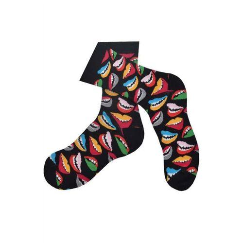 Ağız Desenli Çorap Erkek Uzun Çorap Clb