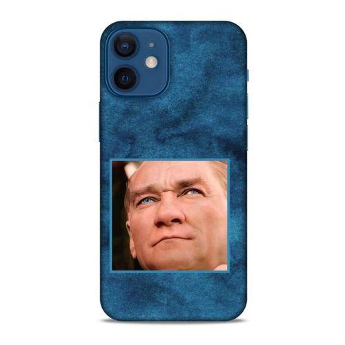 Apple iPhone 12 Mini Kılıf Atatürk (26) Tpu Silikon Kılıf Mavi Gök