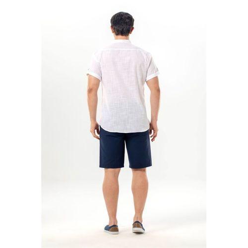 Kısa Kol Şantuklu Pamuk Bodrum Erkek Yazlık Tshirt Beyaz 3001