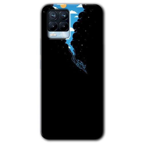 MRCİLETİSİM Realme 8 Pro Kılıf Baskılı Kapak - Derinlere Yolculuk + 5D Tam Kaplayan Cam