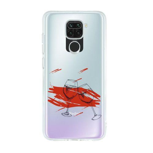 Xiaomi Redmi Note 9 Spilled Wine Premium Şeffaf Silikon Kılıf