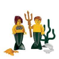 Lego Minifigür Merman and Mermaid pi140a/pi139