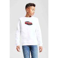 Toyota Supra Kırmızı Baskılı Unisex Çocuk Beyaz Sweatshirt