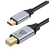 ZR126 Siyah Type-C Mini Dp Çevirici Kablo 1,8 M