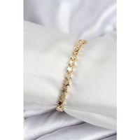 Pirinç VIP Seri Gold Renk Sıralı Yıldız Model Kadın Bileklik