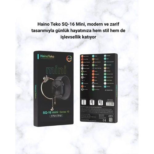 SQ-16 Mini Series 10 Akıllı Saat | Şık Ve Hafif Tasarım, 3 Kordon Seçeneği