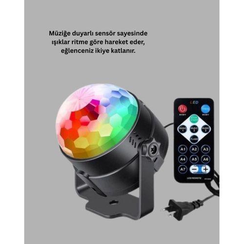 Müzik Sensörlü Renkli Led Parti Işığı