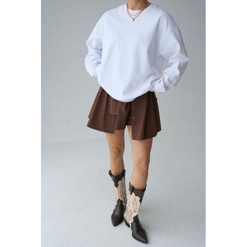 Düz SweatShirt - Beyaz