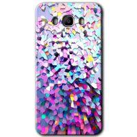 Galaxy J7 2016 Kılıf HD Desen Baskılı Arka Kapak - Mosaic Fragments Colorfull