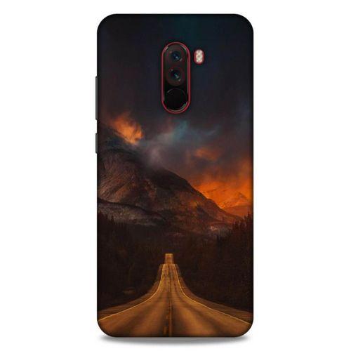 Lopard Xiaomi Pocophone F1 Uyumlu Kılıf Gece'S (47) Crystal Flex Kılıf Kızıl Yol