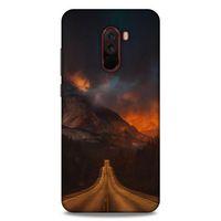 Lopard Xiaomi Pocophone F1 Uyumlu Kılıf Gece'S (47) Crystal Flex Kılıf Kızıl Yol
