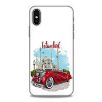 Retro (22) Desen Tam Koruma Kılıfı Renkli Apple iPhone XS Kılıf